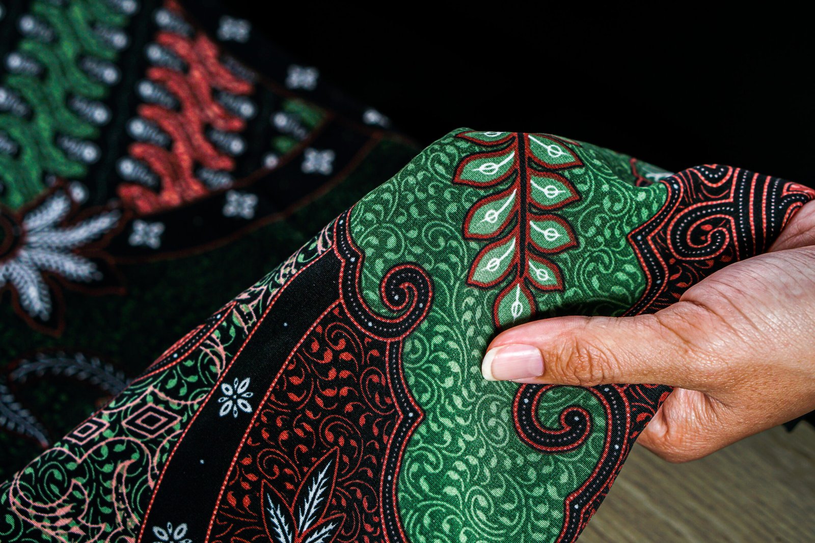 Batik cloth craftsmen from indonesia